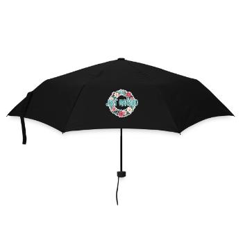 Just Married - Zur Hochzeit - Regenschirm (klein) - Schwarz - Vorne