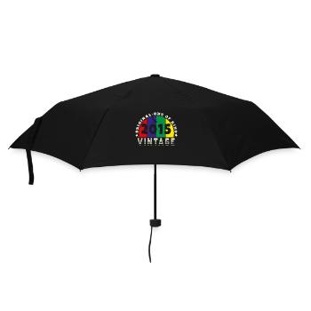 Jahrgang 2015 Retro - Bursdag - Regenschirm (klein) - Schwarz - Vorne