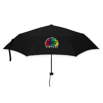 Jahrgang 2002 Retro - Bursdag - Regenschirm (klein) - Schwarz - Vorne