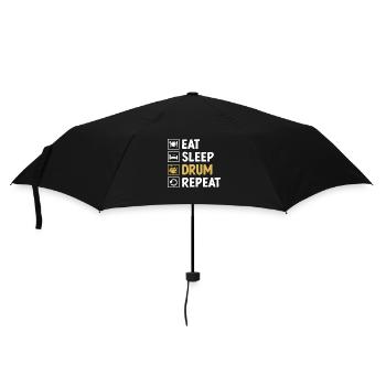 Manger Dormir Tambour Répéter Tambour Tambour - Parapluie standard - noir - Devant