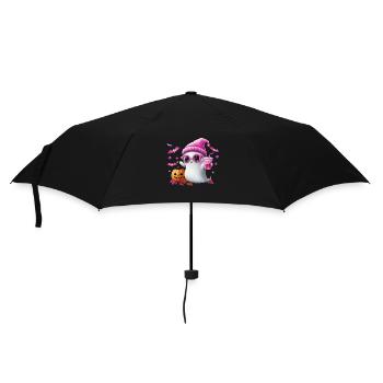 Cute Ghost Halloween Retro Design with Pumpkin - Umbrella (small) - black - Front