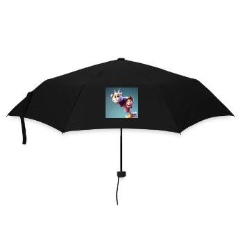 Autistic Art - I Love My Pink Cat - Umbrella (small) - black - Front