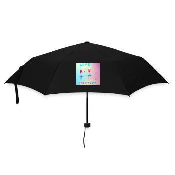 Autistic Art – Liebe - Regenschirm (klein) - Schwarz - Vorne