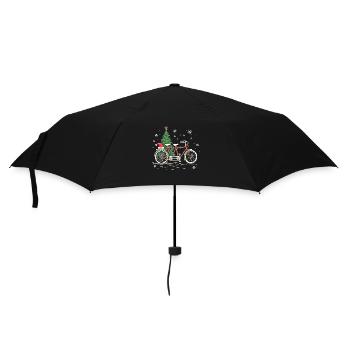 Vélo Noël Lumières Cyclisme sur route - Parapluie standard - noir - Devant