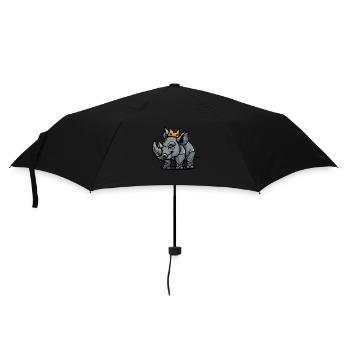 Couronne de dessin animé de rhinocéros - Parapluie standard - noir - Devant