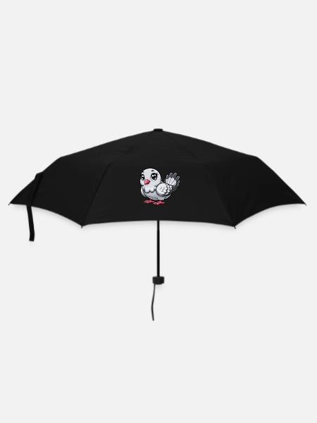 Taube für Mädchen - Regenschirm (klein) - Schwarz