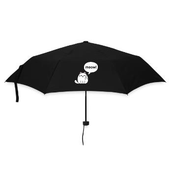 Meow! - Cute Kawaii Cat - Umbrella (small) - black - Front