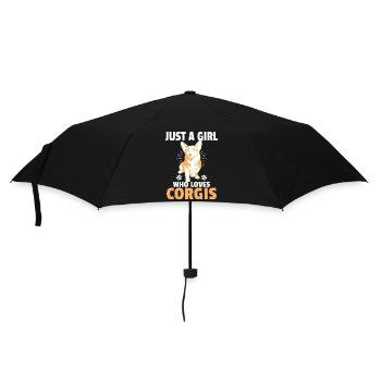 Nur ein Mädchen das Corgis liebt - Regenschirm (klein) - Schwarz - Vorne
