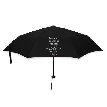 Du siehst aus, als könnte ich noch einen Wein ... - Regenschirm (klein) - Schwarz - Vorne
