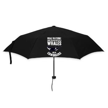 Wale beobachten | Wal Meerestier Meer Geschenke - Regenschirm (klein) - Schwarz - Vorne