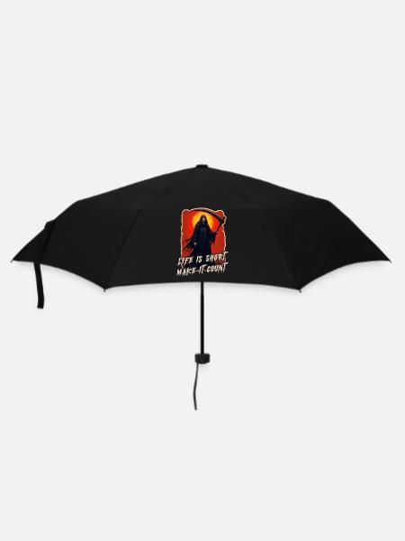 Faucheuse gothique - Mort | Life is Short, Skull - Parapluie standard - noir