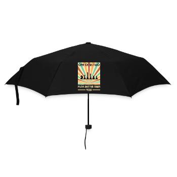 Einer von uns beiden spielt besser als du Schach - Regenschirm (klein) - Schwarz - Vorne