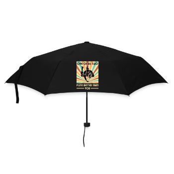 Einer Von Uns Beiden Spielt Besser Als Du - Regenschirm (klein) - Schwarz - Vorne