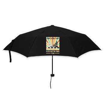 Einer von uns beiden spielt besser als du Schach - Regenschirm (klein) - Schwarz - Vorne