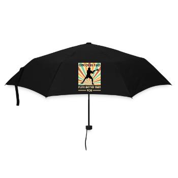 Einer von uns beiden spielt besser als du Lacrosse - Regenschirm (klein) - Schwarz - Vorne