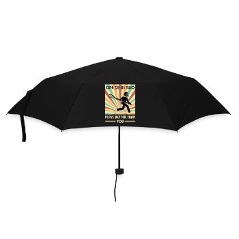 Einer von uns beiden spielt besser als du Lacrosse - Regenschirm (klein) - Schwarz - Vorne