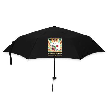 Einer Von Uns Beiden Spielt Besser Als Du Poker - Regenschirm (klein) - Schwarz - Vorne
