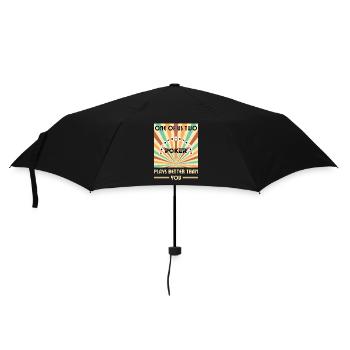 Einer Von Uns Beiden Spielt Besser Als Du Poker - Regenschirm (klein) - Schwarz - Vorne