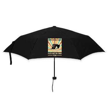 Einer Von Uns Beiden Spielt Besser Als Du Poker - Regenschirm (klein) - Schwarz - Vorne