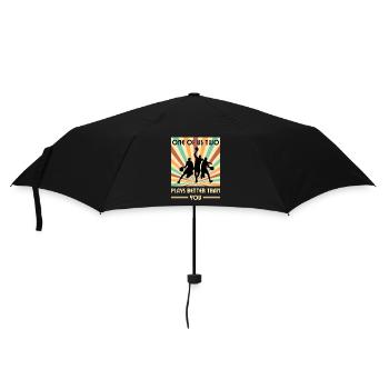 Einer Von Uns Beiden Spielt Besser Basketball - Regenschirm (klein) - Schwarz - Vorne
