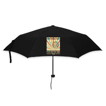 Einer Von Uns Beiden Spielt Besser Volleyball Als - Regenschirm (klein) - Schwarz - Vorne