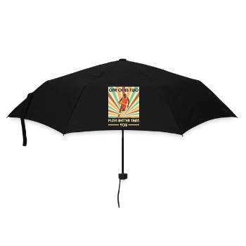 Einer Von Uns Beiden Spielt Besser Basketball - Regenschirm (klein) - Schwarz - Vorne