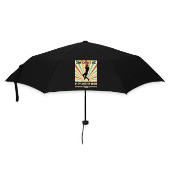 Einer Von Uns Beiden Spielt Besser Basketball - Regenschirm (klein) - Schwarz - Vorne