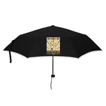 Einer Von Uns Beiden Spielt Besser Boule Als Du - Regenschirm (klein) - Schwarz - Vorne