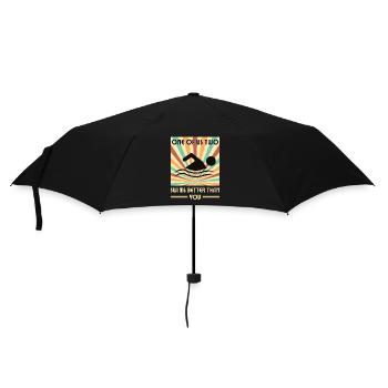 Einer Von Uns Beiden Schwimmt Besser Als Du - Regenschirm (klein) - Schwarz - Vorne