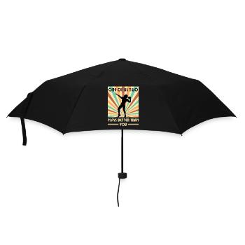 Einer Von Uns Beiden Spielt Besser Als Du American - Regenschirm (klein) - Schwarz - Vorne