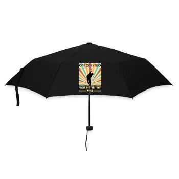Einer Von Uns Beiden Spielt Besser Als Du Cricket - Regenschirm (klein) - Schwarz - Vorne