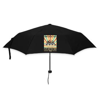 Einer von uns beiden spielt besser als du Schach - Regenschirm (klein) - Schwarz - Vorne