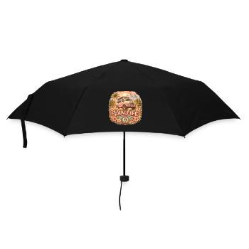 Aus dem Leben Blumenabenteuer Von - Regenschirm (klein) - Schwarz - Vorne