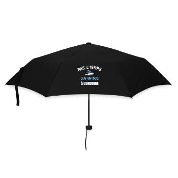 Pas l'temps j'ai un bus à conduire t-shirt - Parapluie standard - noir - Devant