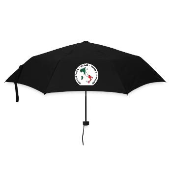 Italien - Dolce Vita, Sole, Vino e Amore - Regenschirm (klein) - Schwarz - Vorne