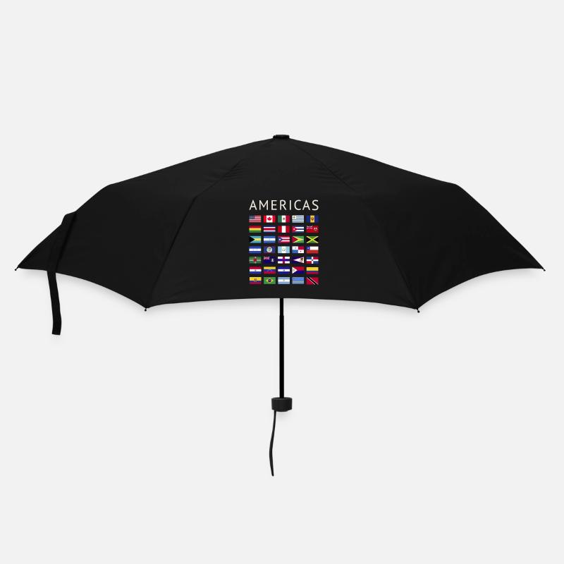 Länderflaggen Amerika Nationalflaggen Amerikas - Regenschirm (klein) - Schwarz