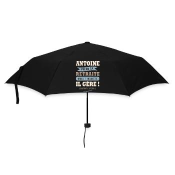 Antoine humour retraite cadeau retraité - Parapluie standard - noir - Devant