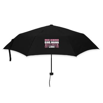 Mom of 3 children - Umbrella (small) - black - Front
