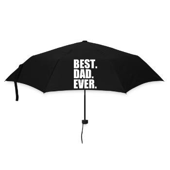 Best dad ever - Regenschirm (klein) - Schwarz - Vorne