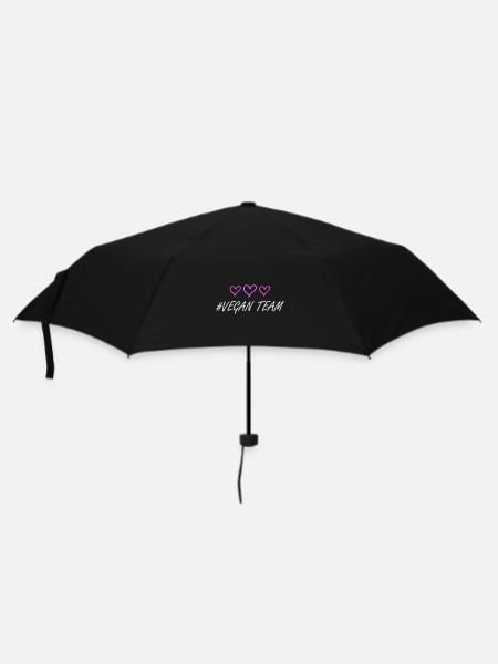 Vegan Team Hearts - Umbrella (small) - black