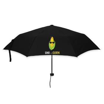 Lustige Zuckermais Uni-Mais Maiz Geschenkidee - Regenschirm (klein) - Schwarz - Vorne