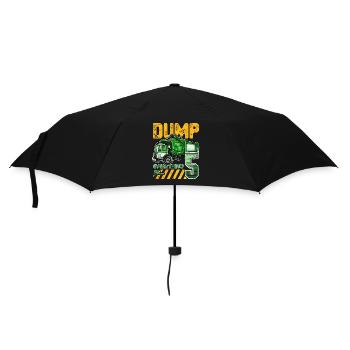 Garbage Truck 5th Birthday 5 Years Old Birthday - Umbrella (small) - black - Front