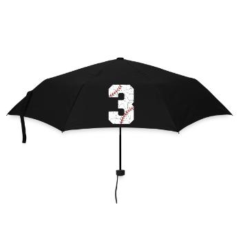 Enfants 3ème anniversaire Joueur de baseball 3 ans - Parapluie standard - noir - Devant