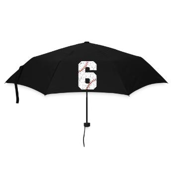 Enfants 6e anniversaire Joueur de baseball 6 ans - Parapluie standard - noir - Devant