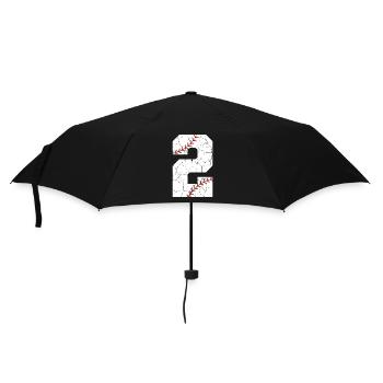Enfants 2e anniversaire Joueur de baseball 2 ans - Parapluie standard - noir - Devant