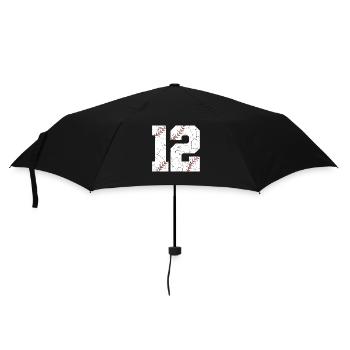 Enfants 12e anniversaire Joueur de baseball 12 ans - Parapluie standard - noir - Devant