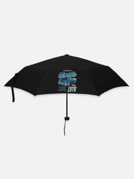Ich bin nicht alt Ich bin Oldtimer Oldtimer Jahrgang 1976 - Regenschirm (klein) - Schwarz