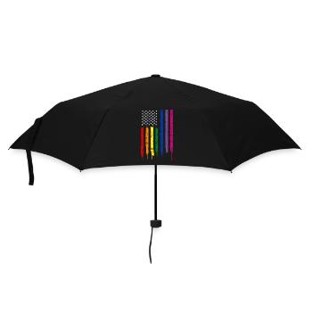 LGBTQ American Flag. - Umbrella (small) - black - Front
