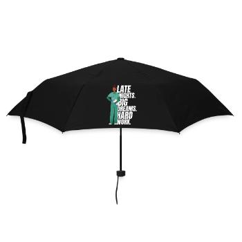 Nurse Late Nights Big Dreams Hard Work Funny Nurse - Umbrella (small) - black - Front