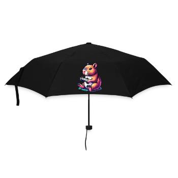 Pixel Art Video Games Gamer Capybara - Umbrella (small) - black - Front